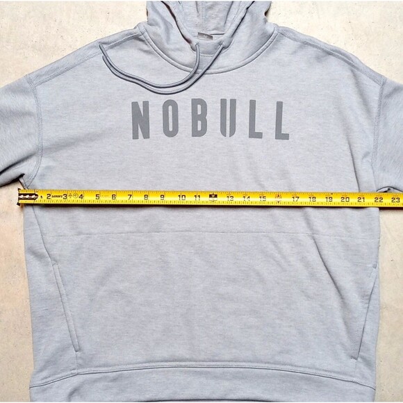 Nobull Gray Performance Fitness Gym Workout Hoodie Sweatshirt - Size Medium - Picture 8 of 8
